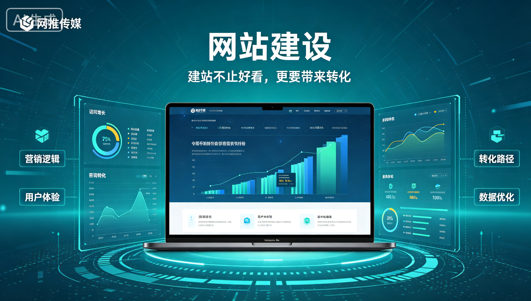 网站建设与开发宣传图